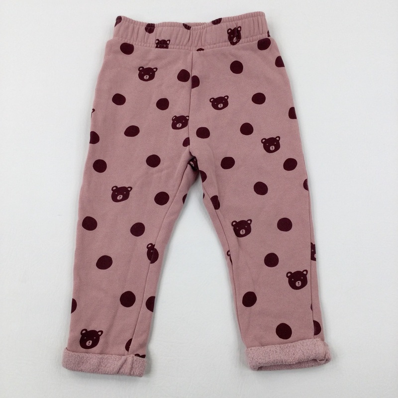 Teddy faces Spotty Pink Joggers - Girls 18-24 Months