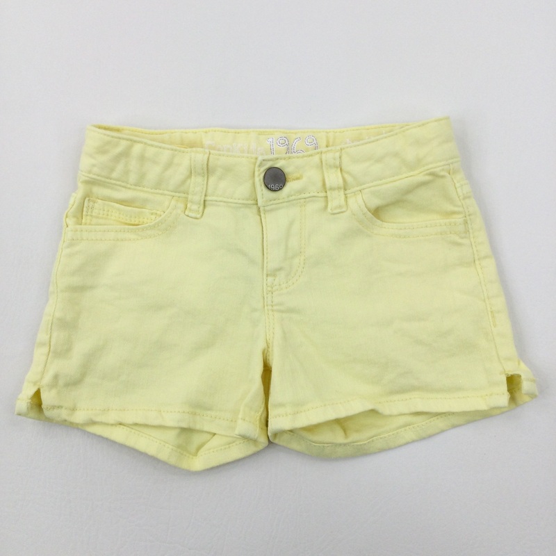 Yellow Shorts With Adjustable Waist - Girls 5-6 Years