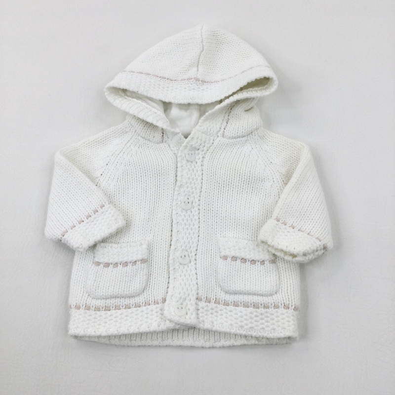 White Knitted Coat - Boys/Girls Newborn