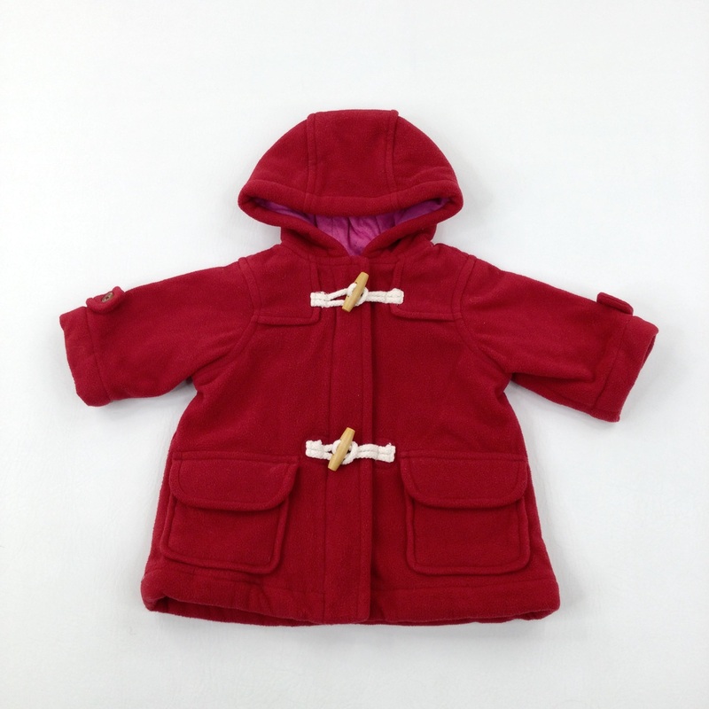 Wooden Toggles Red Coat - Boys/Girls Newborn
