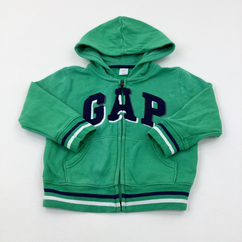 'Gap' Green Zip Through Hoodie - Boys 2-3 Years