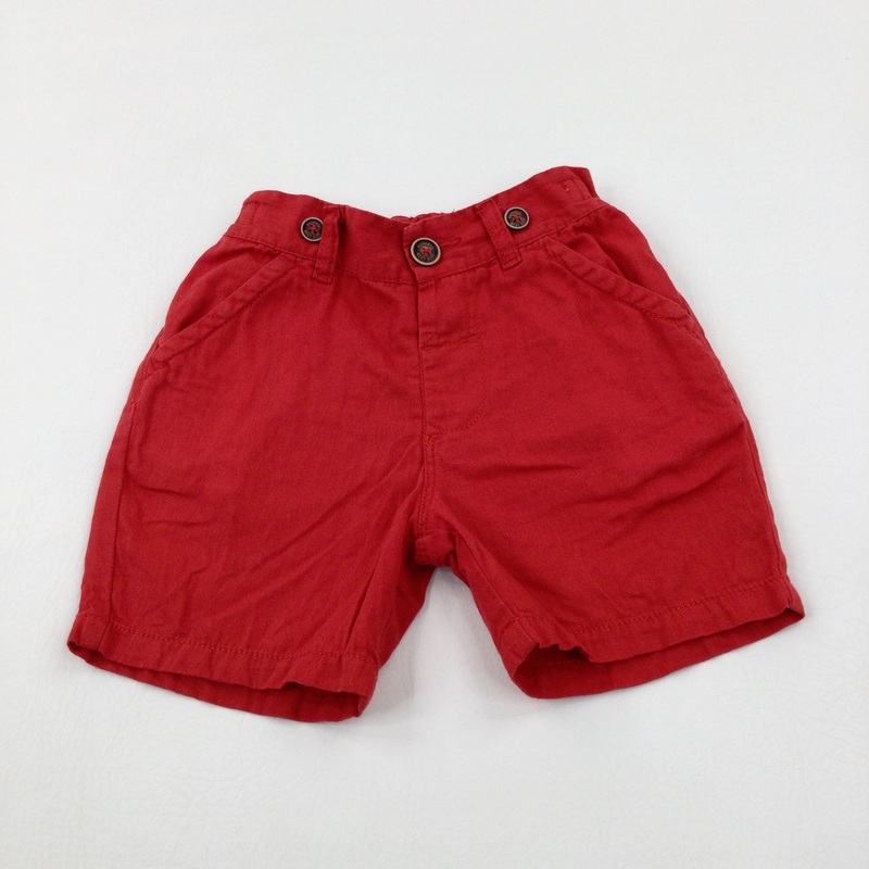 Red Shorts With Adjustable Waist - Boys 3-4 Years