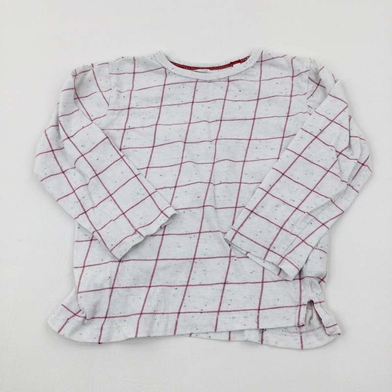 Red & White Checked Long Sleeve Top - Boys 3-4 Years
