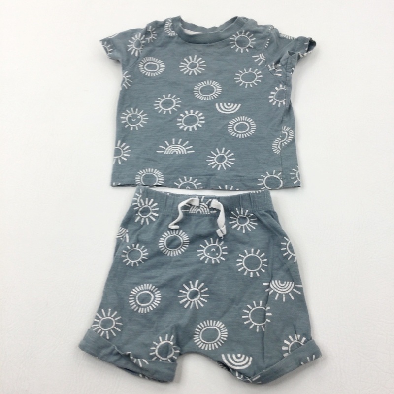 Suns Blue T-Shirt & Shorts Set - Boys 9-12 Months