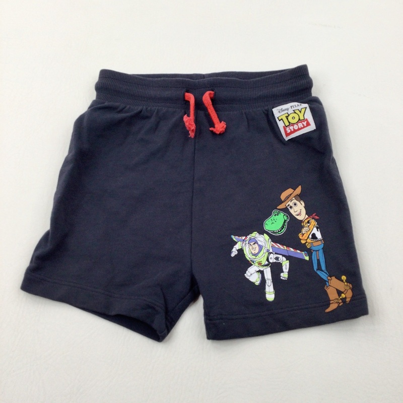 Toy Story Navy Cotton Jersey Shorts - Boys 2-3 Years
