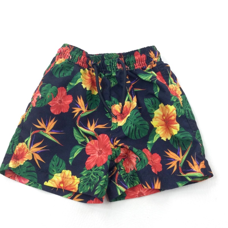 Tropical Flowers Navy Swimming Shorts - Boys 18-24 Months