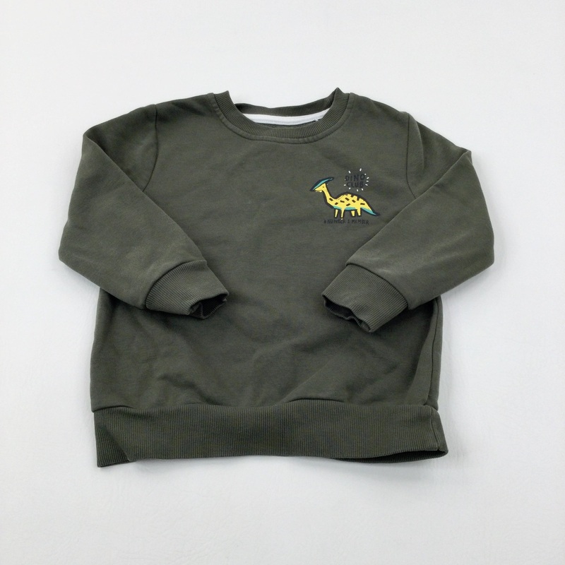 'Dino Club' Dinosaur Green Sweatshirt - Boys 3-4 Years