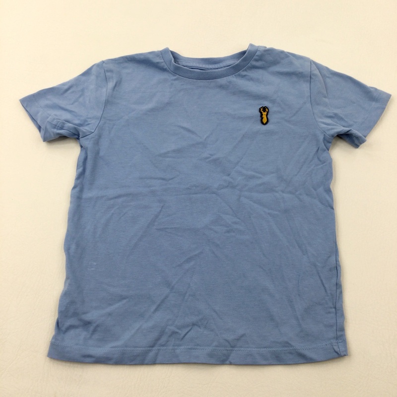 Stag Motif Blyue T-Shirt - Boys 4-5 Years