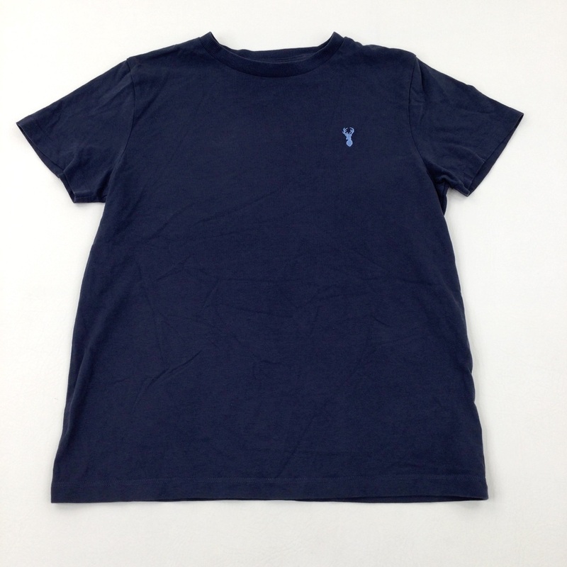 Stag Motif Navy T-Shirt - Boys 11-12 Years