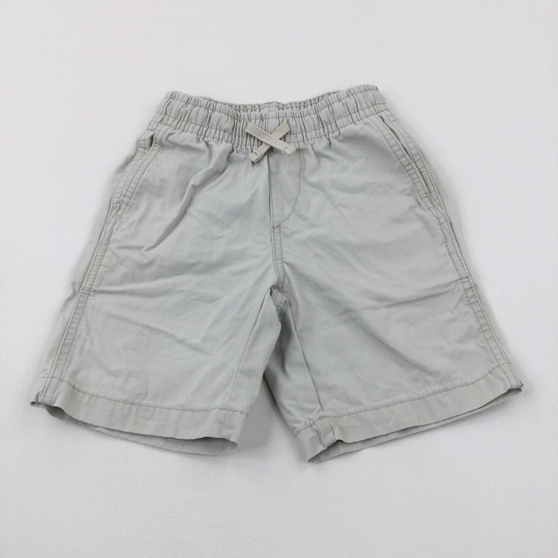 Stone Cotton Shorts - Boys 4-5 Years