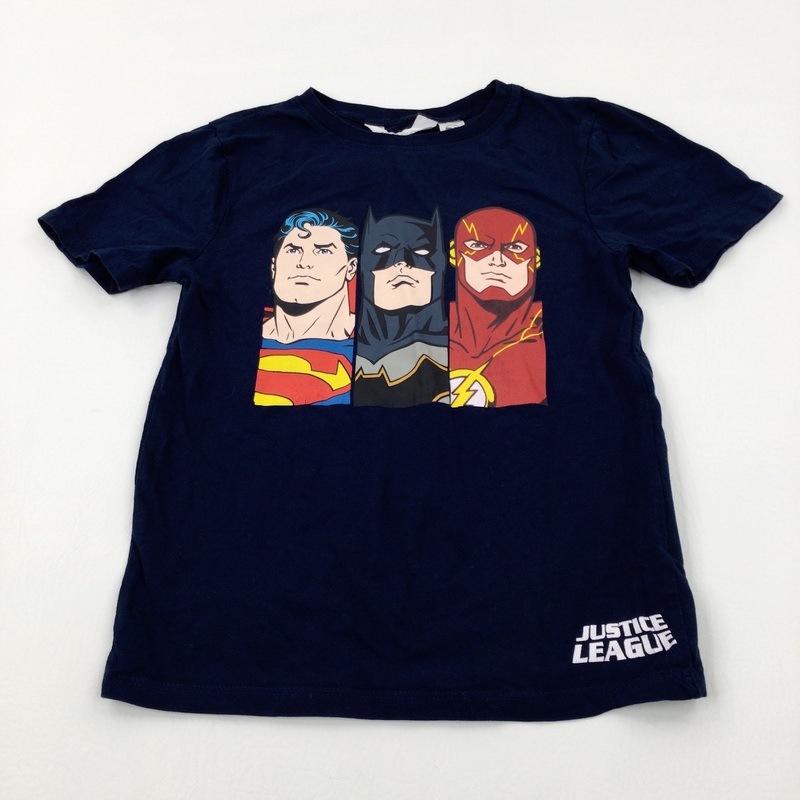 Superheroes Navy T-Shirt - Boys 7-8 Years