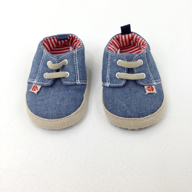 Blue Soft Sole Baby Shoes - Boys - Shoe Size 1