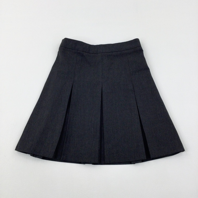 Charcoal Grey Pleated School Skirt - Girls 5-6 Years