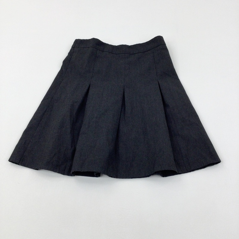 Charcoal Grey Pleated School Skirt - Girls 6-7 Years