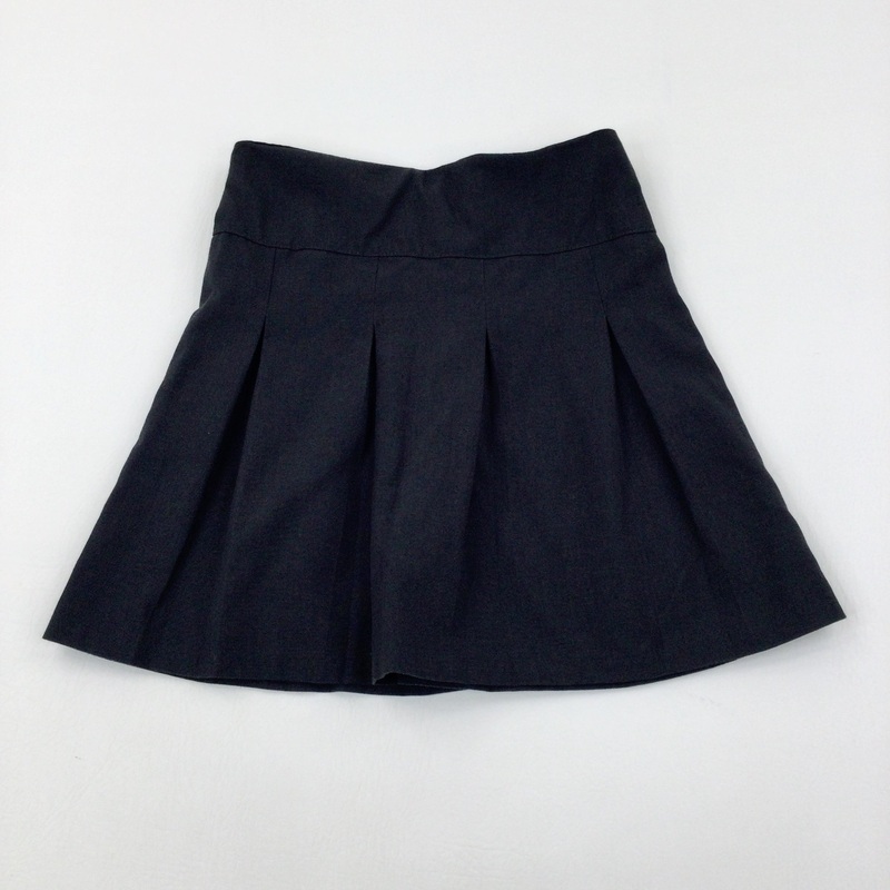Charcoal Grey Pleated School Skirt - Girls 7-8 Years