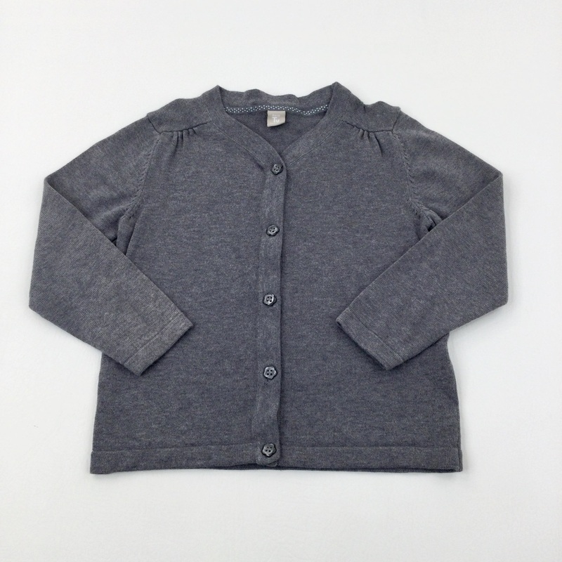 Grey School Knitted Cardigan - Girls 4-5 Years