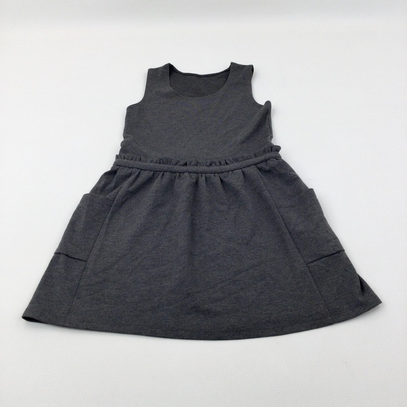 Grey School Pinafore Dress  - Girls 7-8 Years