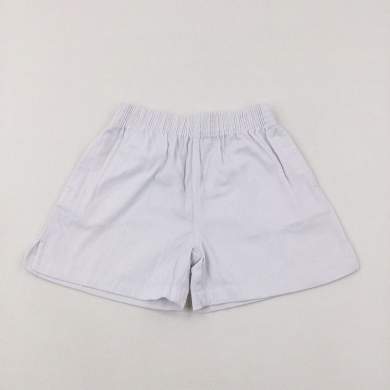 White Cotton School Sports Shorts - Boys/Girls 6-7 Years