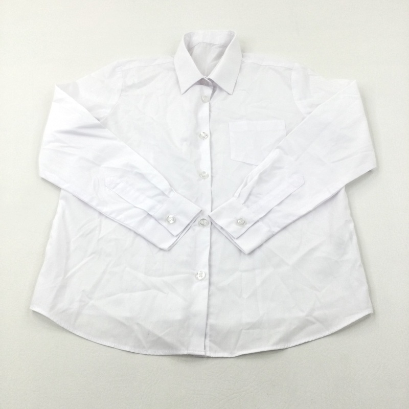 White Long Sleeve School Shirt - Girls 8-9 Years