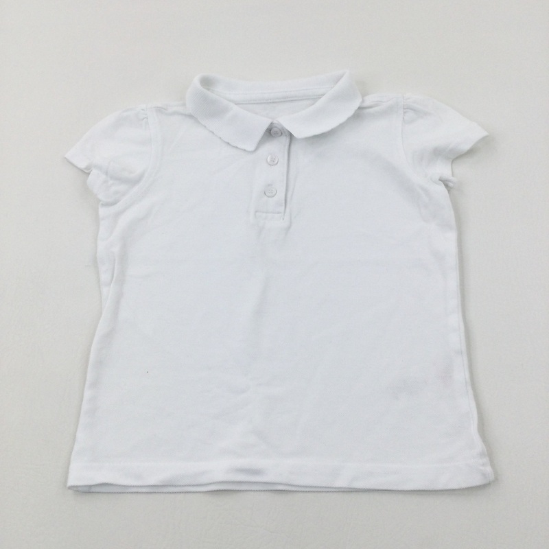 White School Polo Shirt - Boys/Girls 4-5 Years