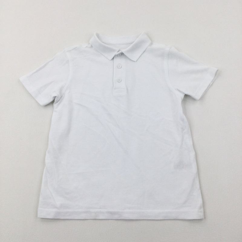 White School Polo Shirt - Boys/Girls 5-6 Years