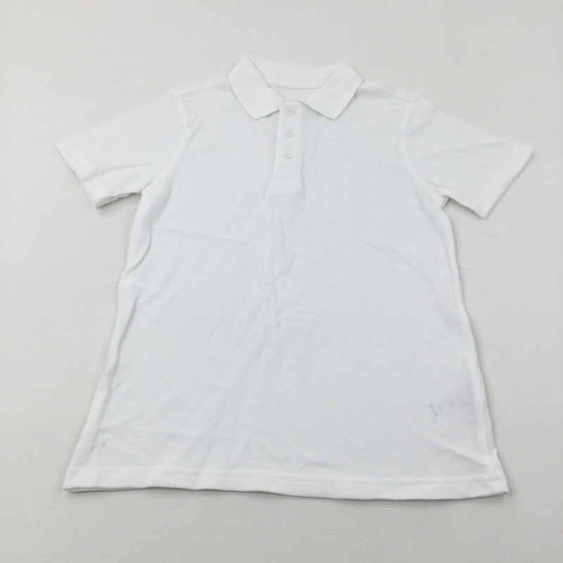White School Polo Shirt - Boys/Girls 8-9 Years