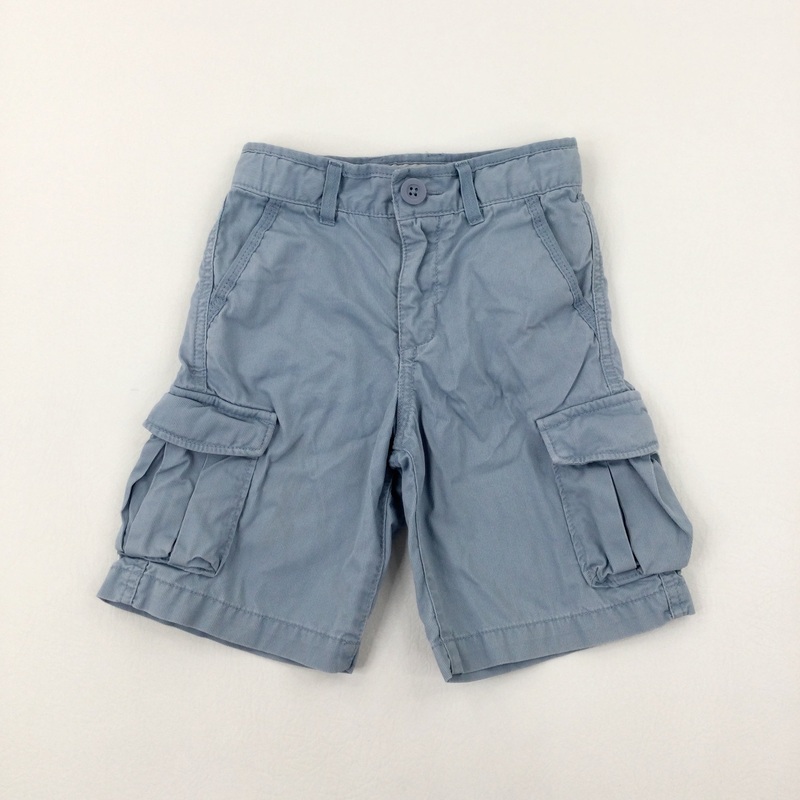 Blue Cargo Shorts With Adjustable Waist - Boys 2-3 Years