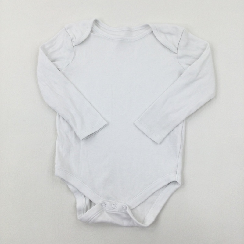 White Cotton Bodysuit - Boys/Girls 2-3 Years