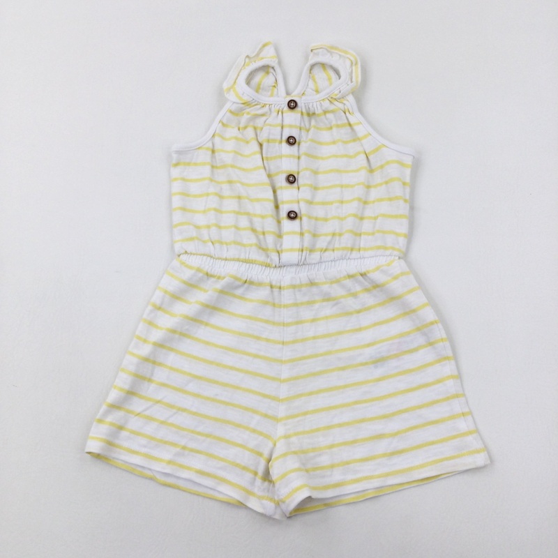Yellow Striped Playsuit - Girls 2-3 Years