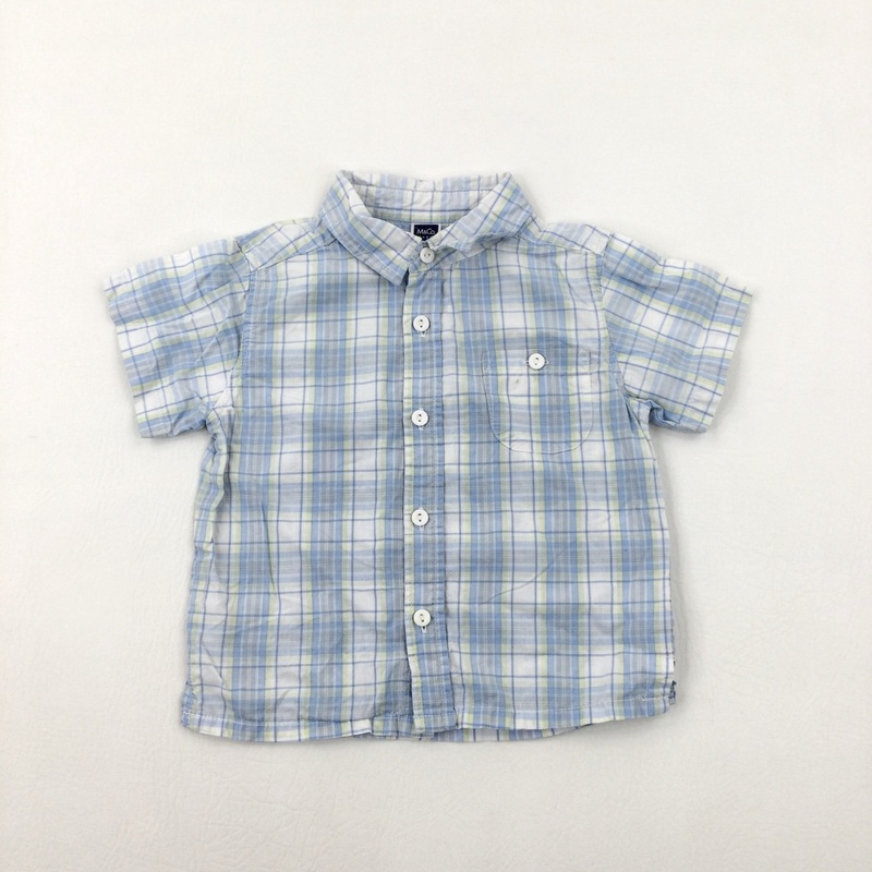 Blue & Yellow Checked Shirt - Boys 12-18 Months