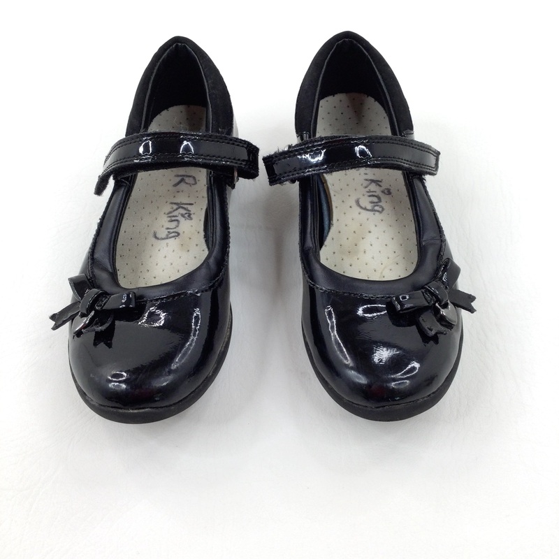 Bows Black School Shoes - Girls - Shoe Size 13