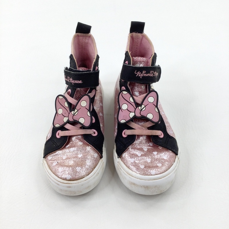 Minnie Mouse Glittery Pink Trainers - Girls - Shoe Size 12