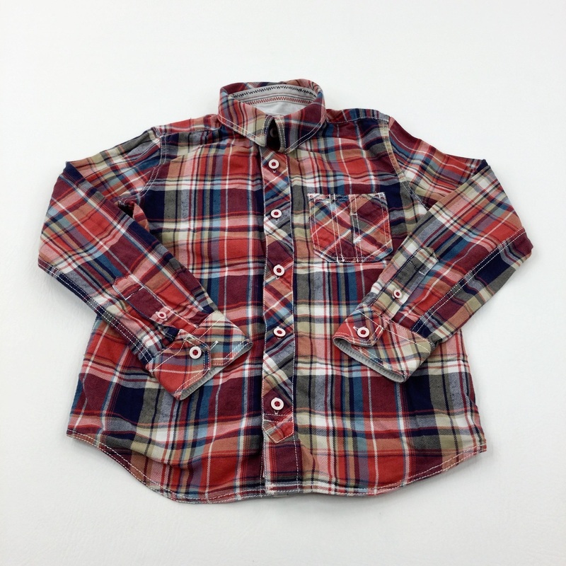 Red & Blue Checked Shirt - Boys 6-7 Years