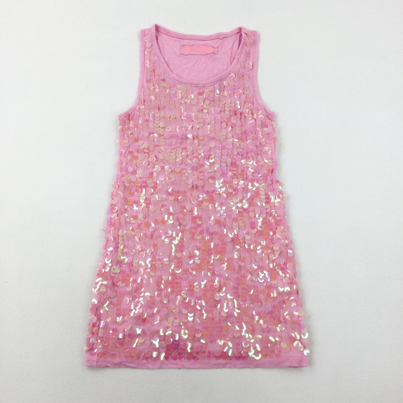 Sequinned Pink Dress - Girls 6-7 Years