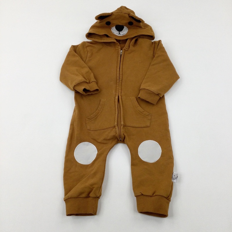 Teddy Bear Brown Onesie - Boys 3-4 Years