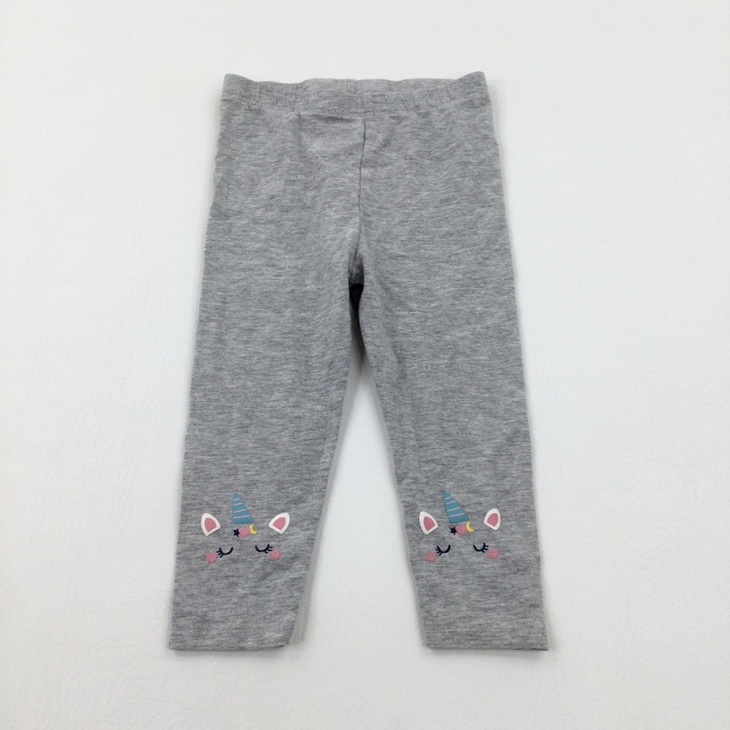 Unicorns Grey Leggings - Girls 12-18 Months
