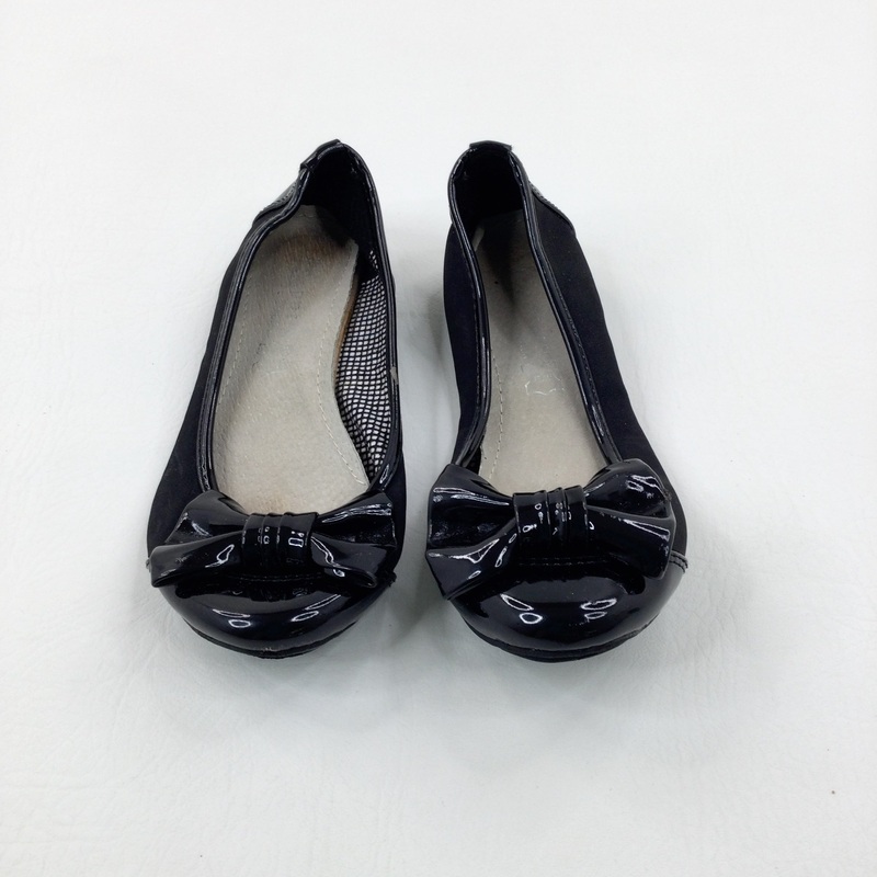 Bows Black Shoes - Girls - Shoe Size 13