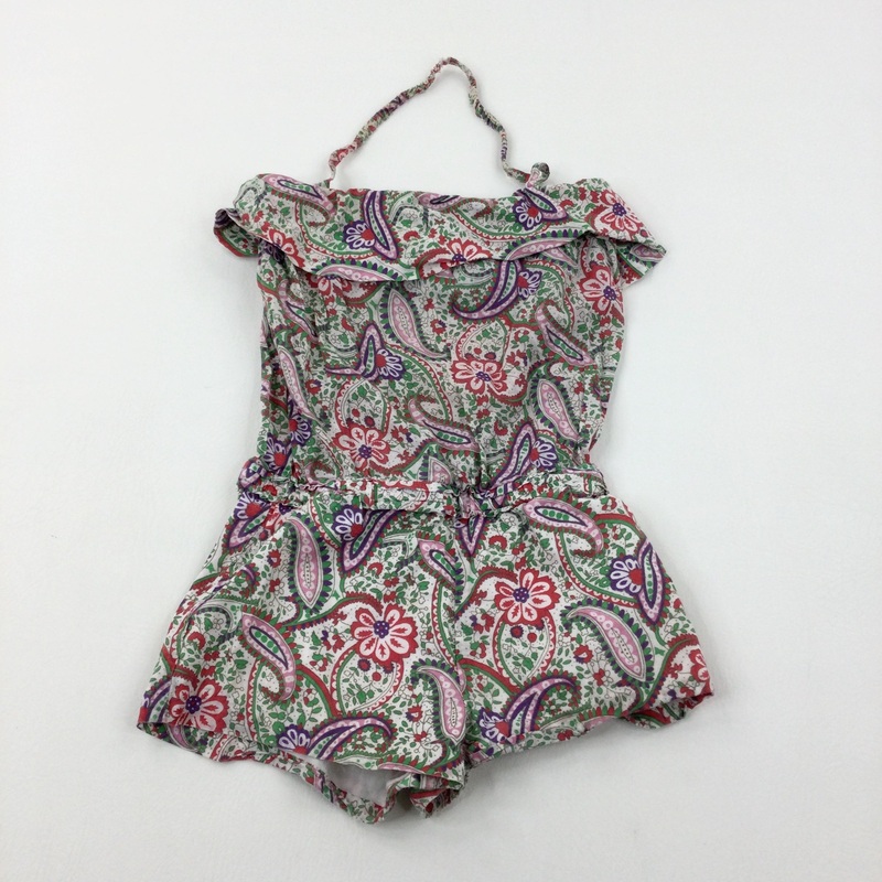 Colourful Flowers Playsuit - Girls 5-6 Years