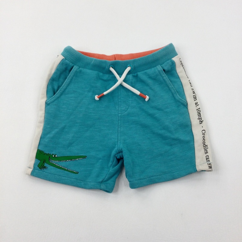 'Crocodiles Can Swim' Roald Dahl Blue Shorts - Boys 4-5 Years