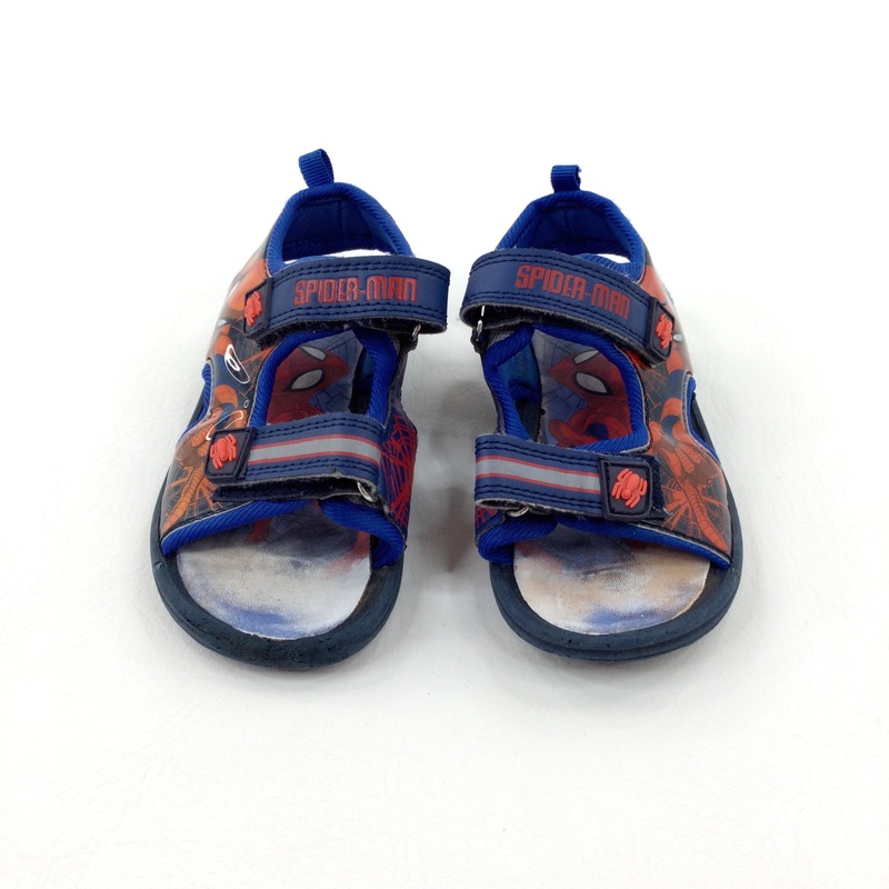 Spider-Man Blue & Red Sandals - Boys - Shoe Size 8