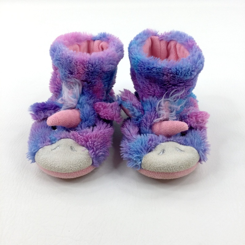 Unicorns Purple Slippers - Girls - Shoe Size 9-10