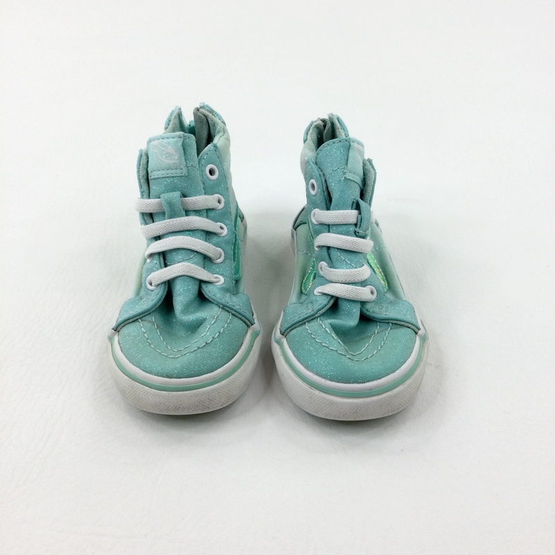 Vans Glittery Green Trainers - Girls - Shoe Size 6.5