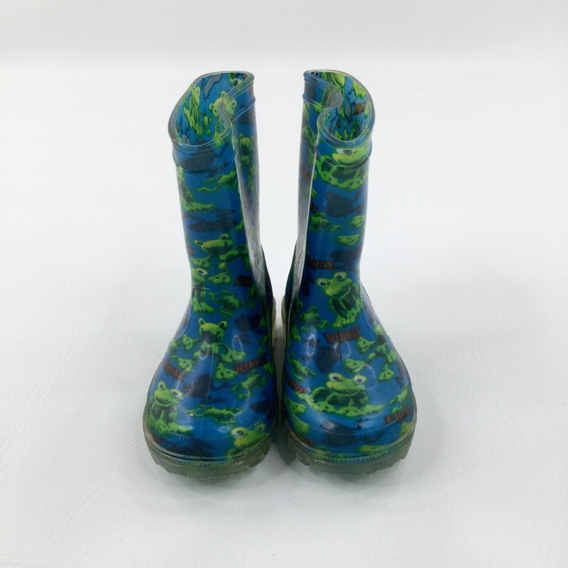 'Hop Hop' Frogs Green Wellies - Boys - Shoe Size 6