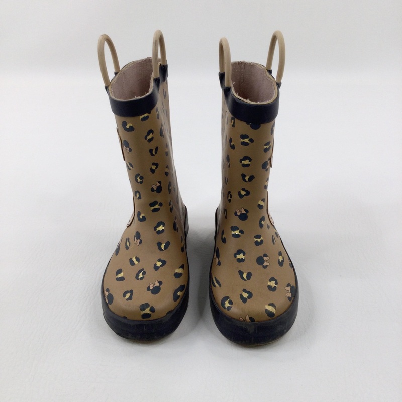 Mickey & Minnie Mouse Tan Wellies - Girls - Shoe Size 9