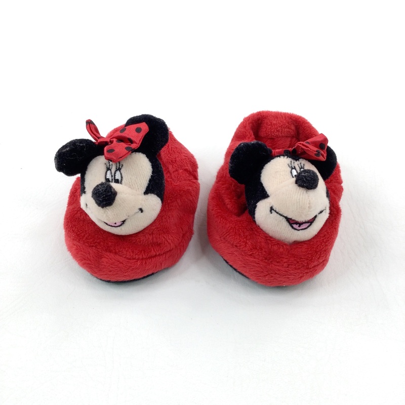 Minnie Mouse Red Baby Slippers - Girls - Shoe Size 1