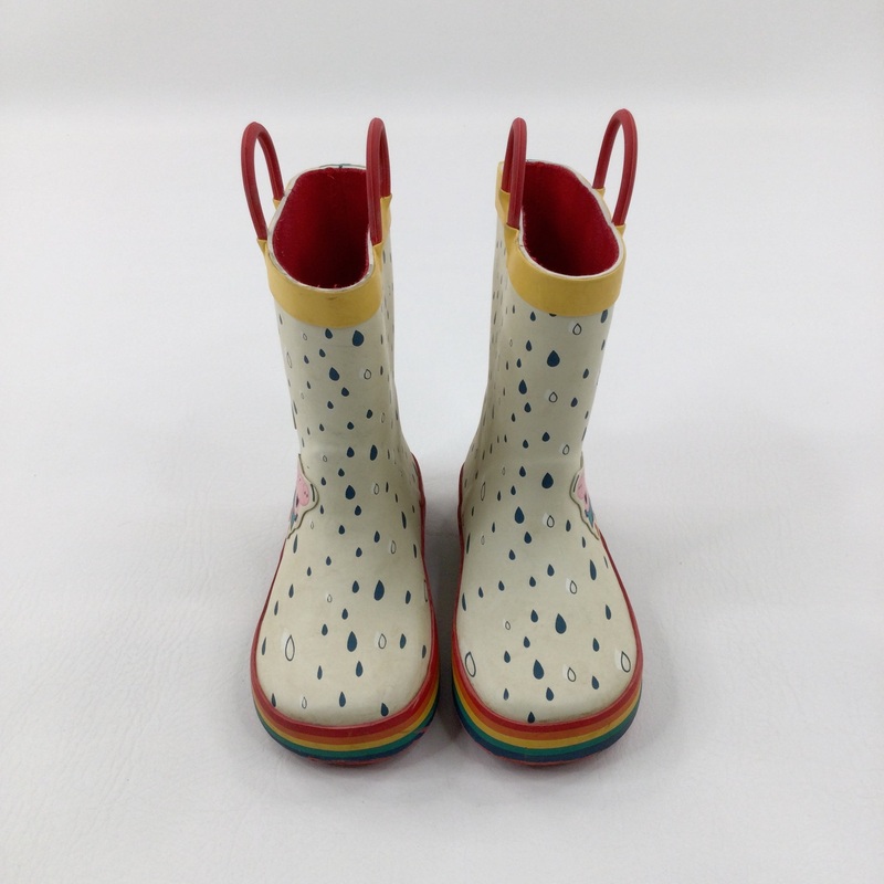 Peppa Pig Raindrops Beige Wellies - Girls - Shoe Size 9