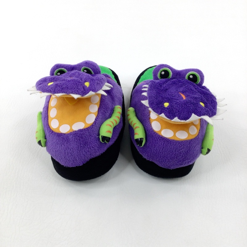 Purple Monsters Slippers - Boys - Shoe Size 13-1