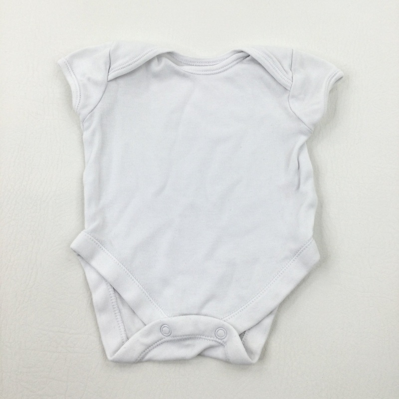 White Cotton Bodysuit - Boys/Girls Newborn