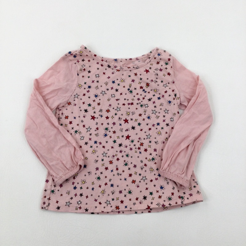 Stars Pink Long Sleeve Top - Girls 2-3 Years