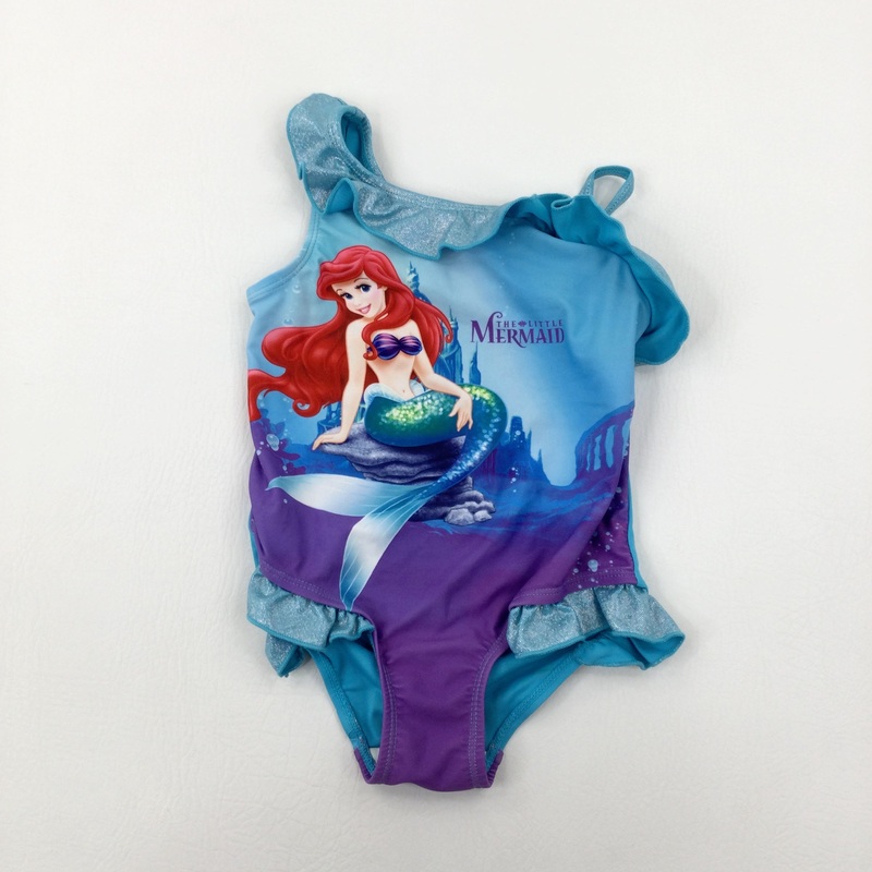 'The Little Mermaid' Ariel Sparkly Blue Swimming Costume - Girls 2-3 Years